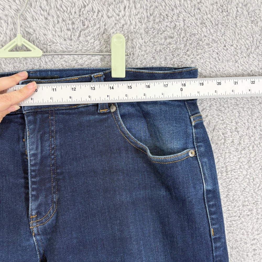 Erdem x Universal Standard Hana Patchwork Jeans Size 14 Dark Wash‎ Relaxed Leg - Picture 3 of 9